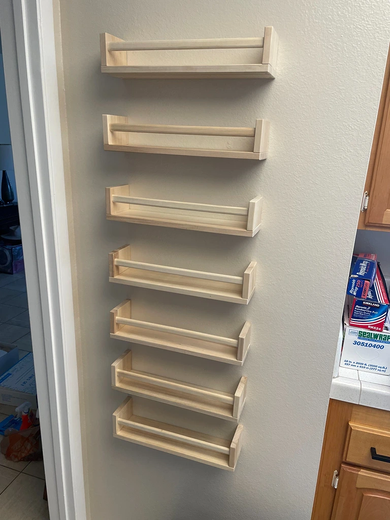 Wall Mounted Wood Storage Shelf Installation by Handy Ivan in San Diego, CA.