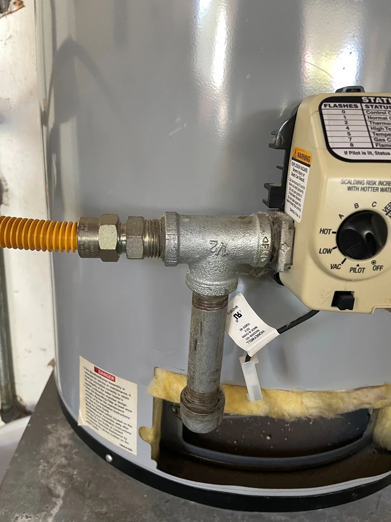 Gas Water Heater Valve Connection Repair by Handy Ivan in San Diego, CA.