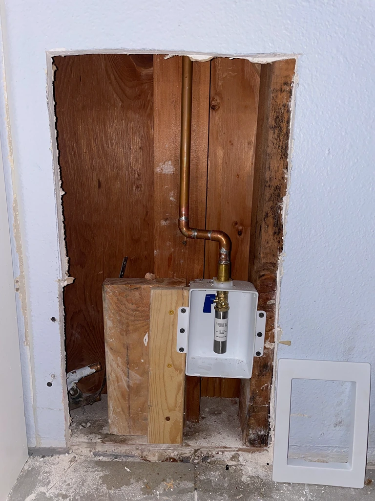 Ice Maker Outlet Box Replacement by Handy Ivan in San Diego, CA.